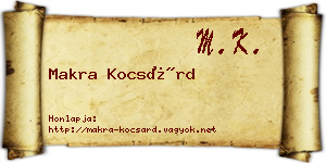 Makra Kocsárd névjegykártya